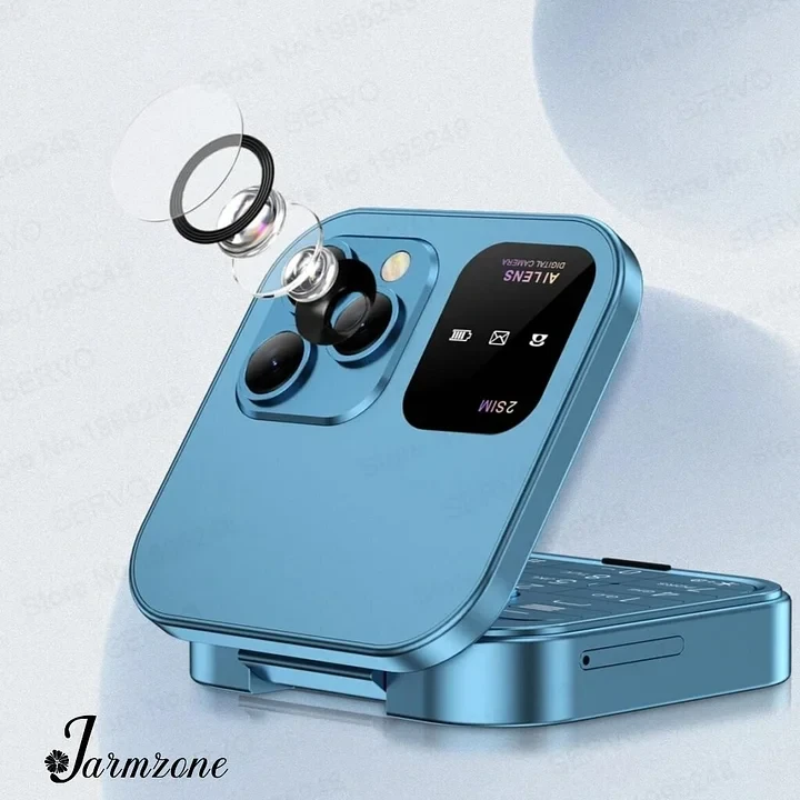 i16pro Folding Phone, Dual SIM Mini Foldable Flip Phone With Keypad.